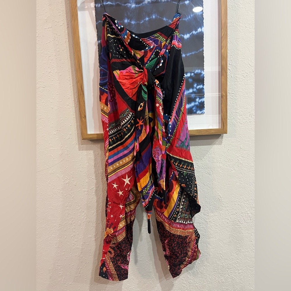 Farm Rio | Patterned Scarf Wrap Pants - Picture 3 of 9